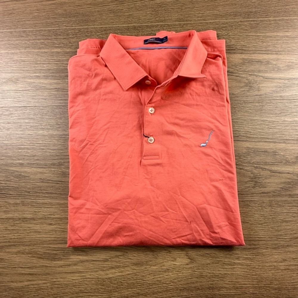 Johnnie-O Giggs Golf Polo Mens XL Papaya Crooked Stick Golf Club NWT Preppy